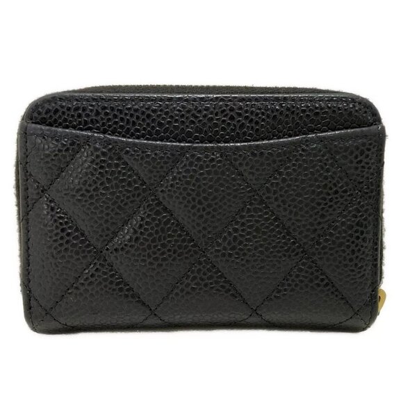 CHANEL Classic Zip Coin Purse/Matelasse  Black Caviar Skin Coin Case 696-122024 - Picture 2 of 9